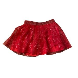 Red sparkle skirt 2T